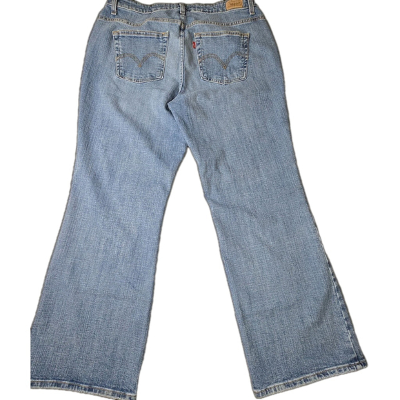 Levi’s 580 Bootcut Jeans Women’s 18W Short Blue Stretch Denim Plus Size - Picture 2 of 12